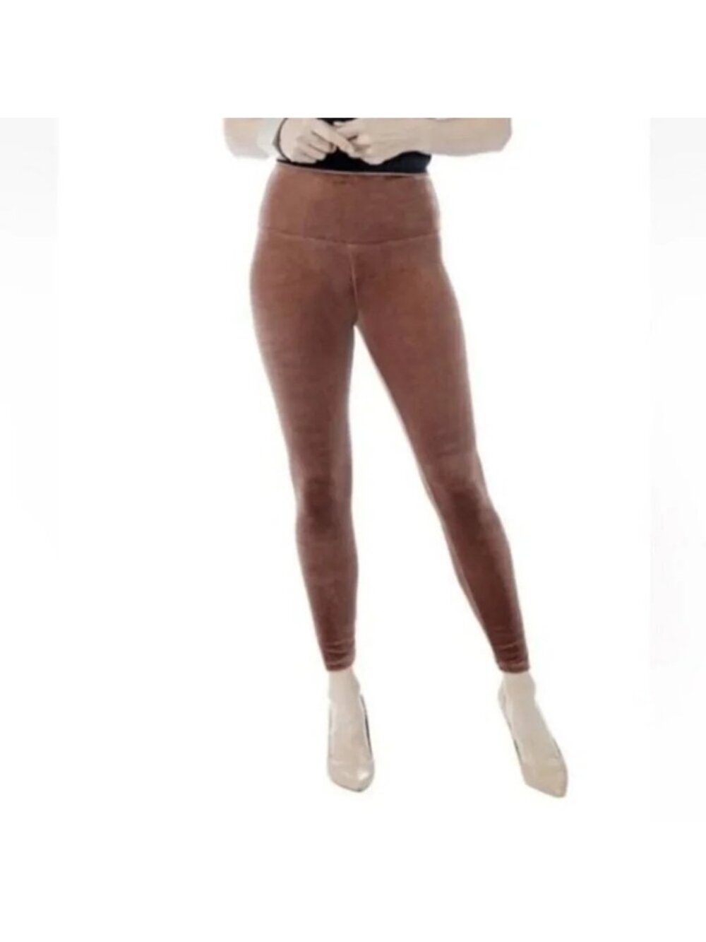 MarlaWynne Bronze Velvet Solution Leggings - XS